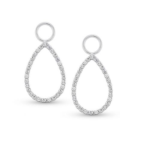 teardrop charms earring diamond tw weighing 34ct 14k diamonds gold