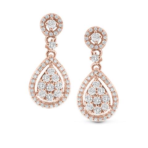 earrings diamonds rose teardrop diamond 70ct tw weighing 14k gold kcdesignsnyc