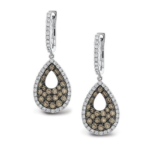 teardrop champagne earrings diamond 24ct weighing 14k diamonds gold