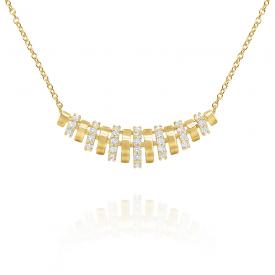 14k Gold and Diamond Cascade Necklace